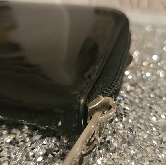 SALVATORE FERRAGAMO Black Patent Leather Zip Around Wallet 🔥 - Picture 13 of 13